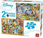 Disney Puzzel 2 x 1000 Stukjes - Hearts of Gold  & Magical Moments