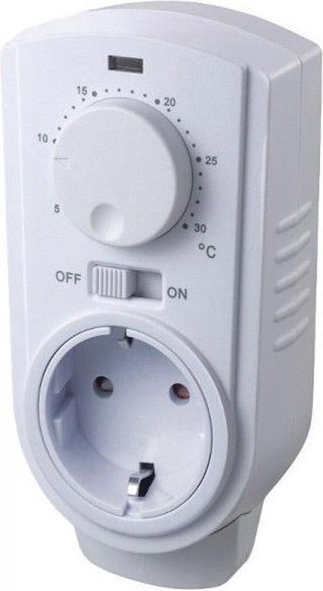 SCHLOSS plugin thermostaat elektronisch mechanisch en geschikt voor  verwarmen of koelen | bol.com