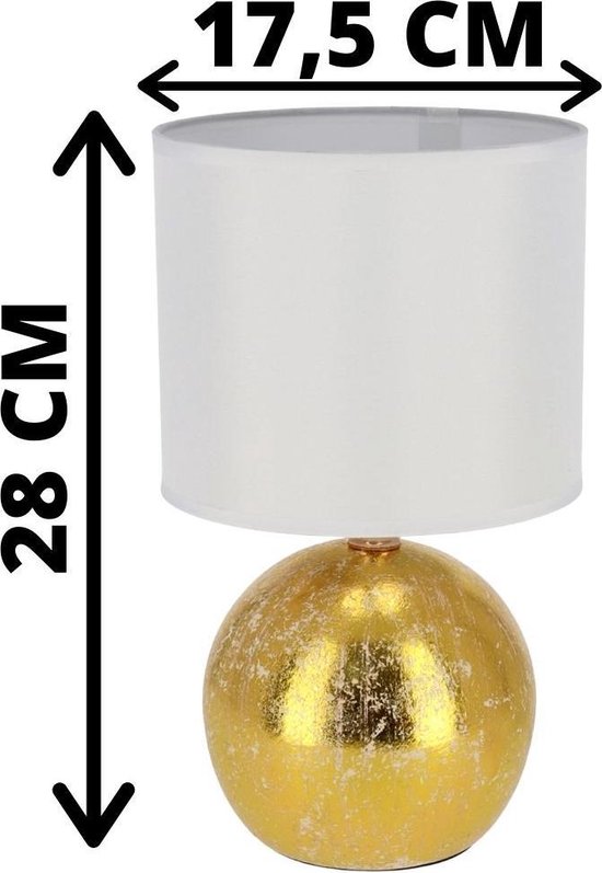 Orange85 Tafellamp Goud - Slaapkamer - Woonkamer - 28 cm - Lamp - Bed lamp  - Nachtkast... | bol.com