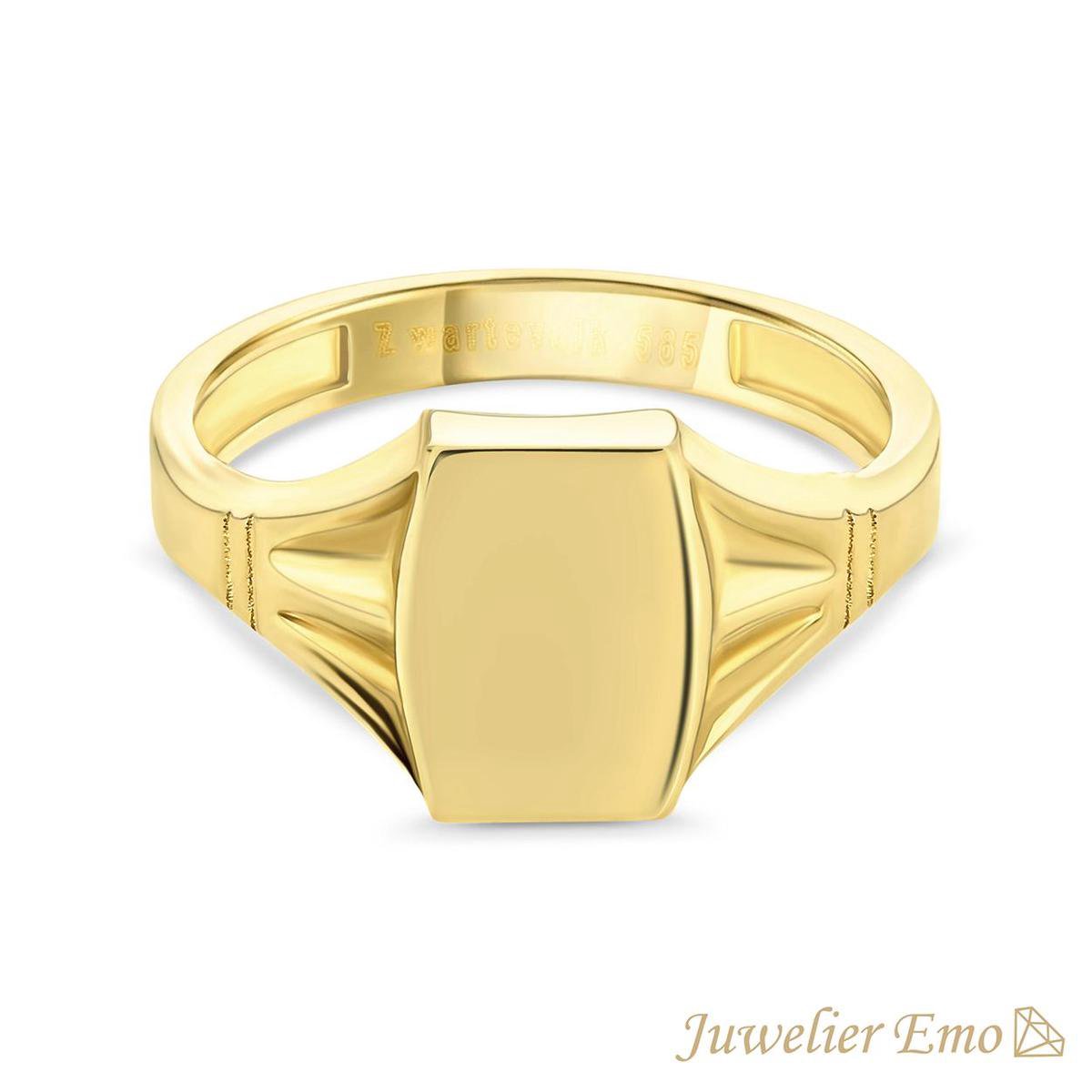 Juwelier Emo - 14 Karaat Gouden Kinderring jongens - KIDS - MAAT 15.50