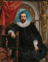 Portret van Rogier Le Witer, Jacob Jordaens (I), 1635 op canvas, afmetingen van dit schilderij zijn 60x90 cm