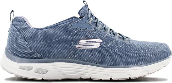 Skechers Empire D Lux – Spotted – Relaxed Fit – Dames Sneakers Sport Casual Schoenen Blauw 12825-SLT – Maat EU 37.5 UK 4.5