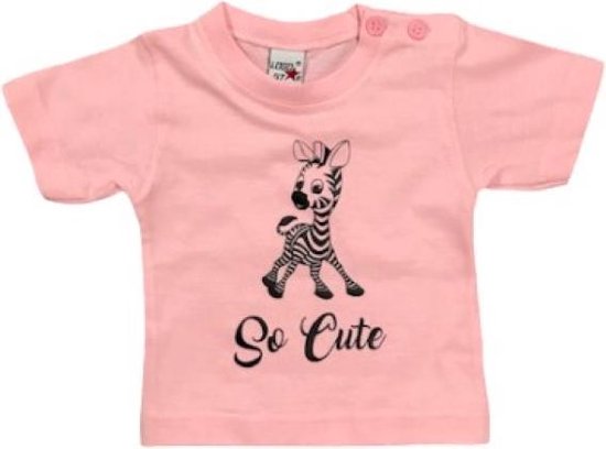 Baby T-shirt met opdruk girafje maat 68 ©