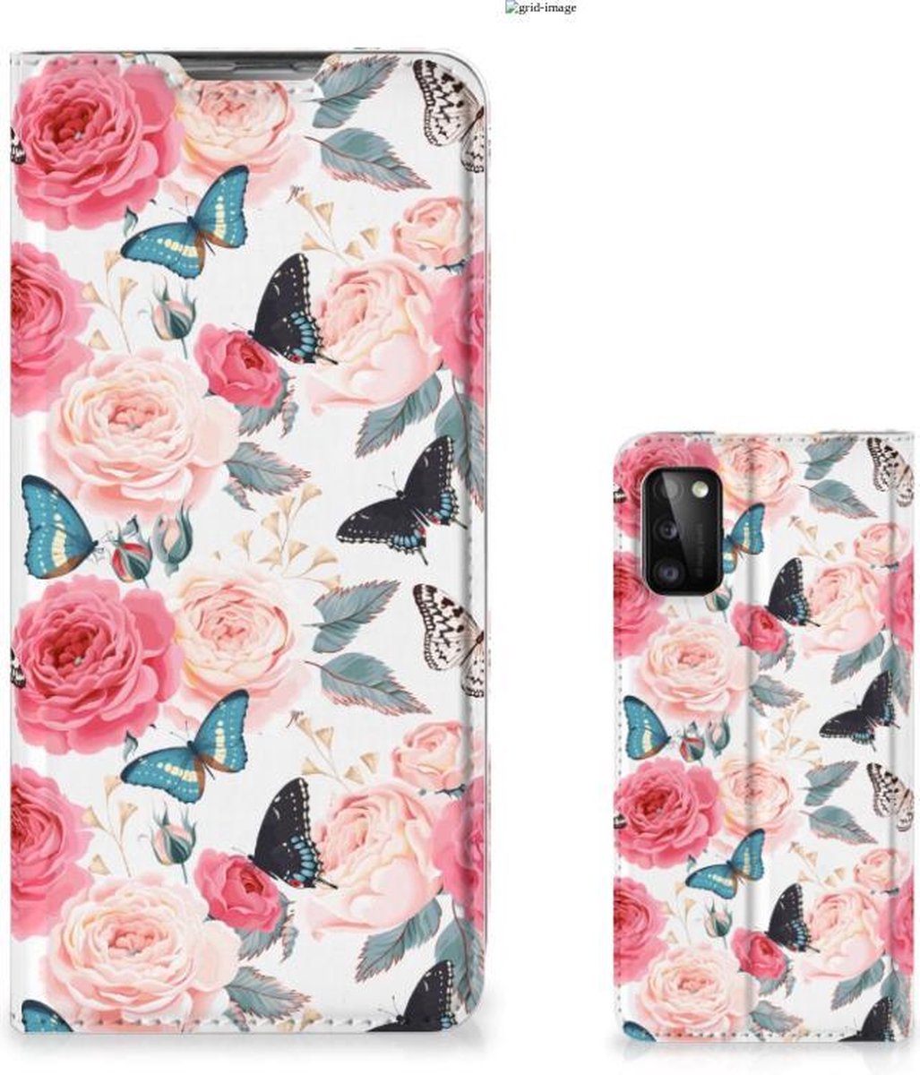 Samsung Galaxy A41 Smart Cover Butterfly Roses