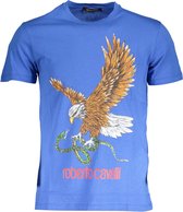 Roberto Cavalli T-shirt Blauw XL Heren