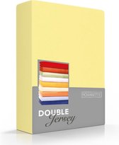 Hoogwaardige Dubbel Jersey Hoeslaken Lits-Jumeaux Geel | 180x200/210/220 + 200x200 | Zacht En Dik | Rondom Elastiek