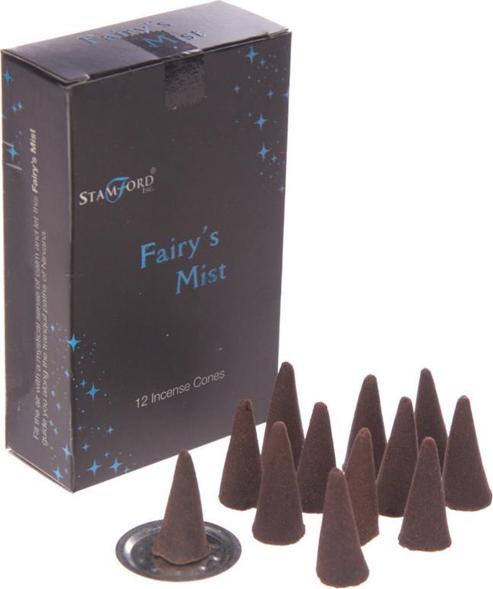 Stamford zwart Stamford Zwarte Wierook Kegeltjes Fairys Mist 37178 Multi