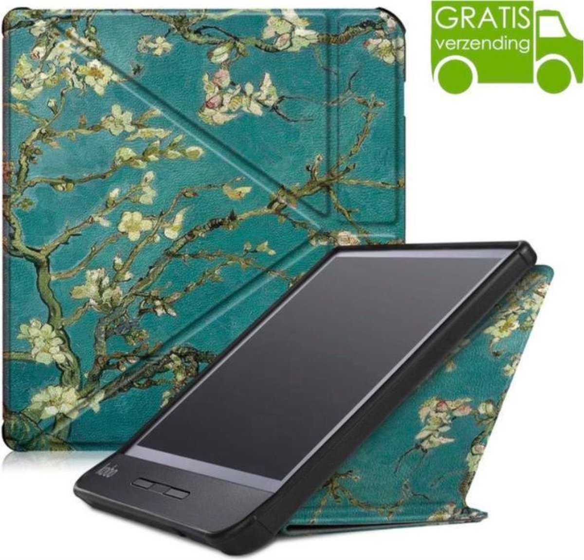 Achaté Kobo Libra H2O Hoes - Met Magnetische Sluiting en Auto Sleep Functie - Cover - Origami - Aman