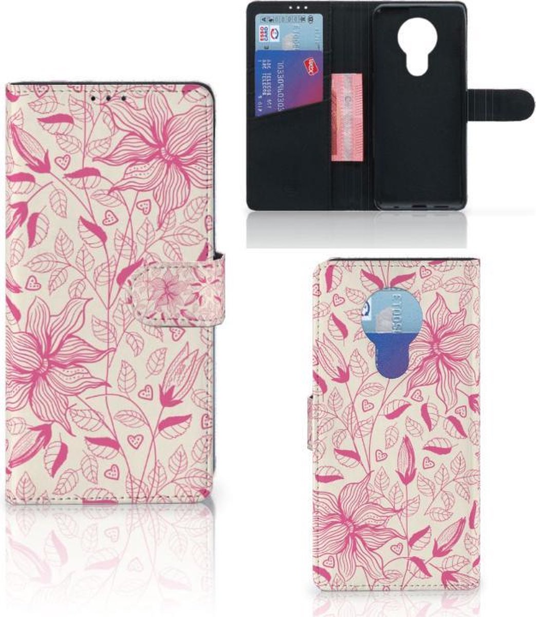 Nokia 5.3 Hoesje Pink Flowers