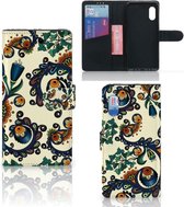 Bookcase Geschikt voor Samsung Xcover Pro Hoesje Barok Flower