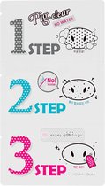 Holika Holika Pig Nose Clear Blackhead 3 Step Kit No water Black head gezichtsmasker | mee-eters | neusstrips | verstopte poriën | Peeling | Pore Strip cleanser | Mee-eter Masker Acne | Puist