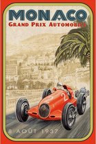 Wandbord - Monaco Grand Prix Automobile 1937