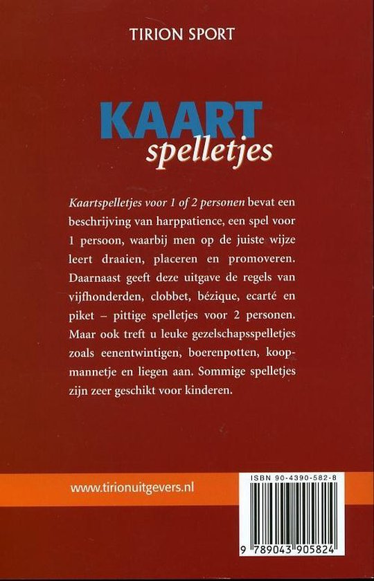 Kapper Aas wandelen Kaartspelletjes voor 1 of 2 personen - Paperback uitgave, Onbekend |  9789043905824 |... | bol.com