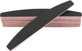10x Professionele Zwarte Halfmoon EVA nagelvijlen | 100/180 Grit Met Rode Kern | Professionele Nagelvijl Set van 10 stuks Voor Acryl En Gelnagels | Manicure En Nagelverzorging