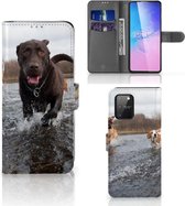GSM Hoesje Geschikt voor Samsung S10 Lite Wallet Book Case Honden Labrador