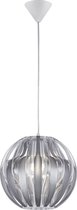 LED Hanglamp - Hangverlichting - Trion Pumon XL - E27 Fitting - Rond - Mat Zilver - Kunststof