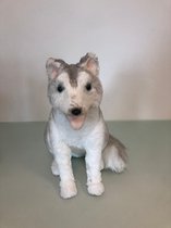 decoratieve zittende wolf kerst - 1 stuk