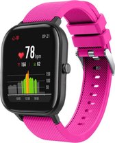 Siliconen Smartwatch bandje - Geschikt voor  Xiaomi Amazfit GTS silicone band - knalroze - Horlogeband / Polsband / Armband