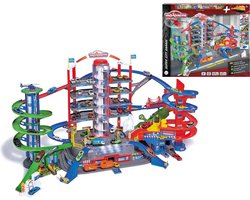 foto van Majorette Super City Garage - 128x78x73 cm - 7 verdiepingen + 6 voertuigen - Die-cast - Vanaf 5 jaar - Speelgoedgarage