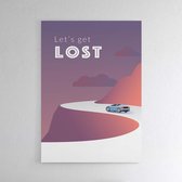 Let's get lost - Walljar - Wanddecoratie - Schilderij - Plexiglas