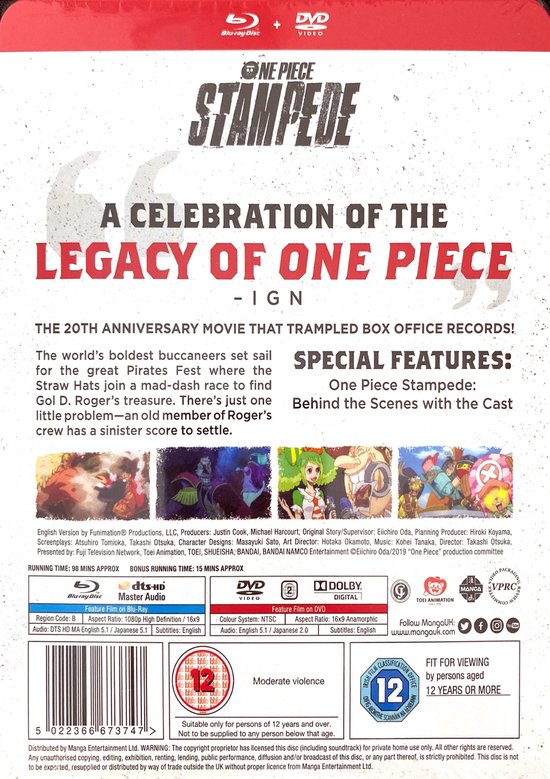 One Piece: Stampede Blu-ray (SteelBook)