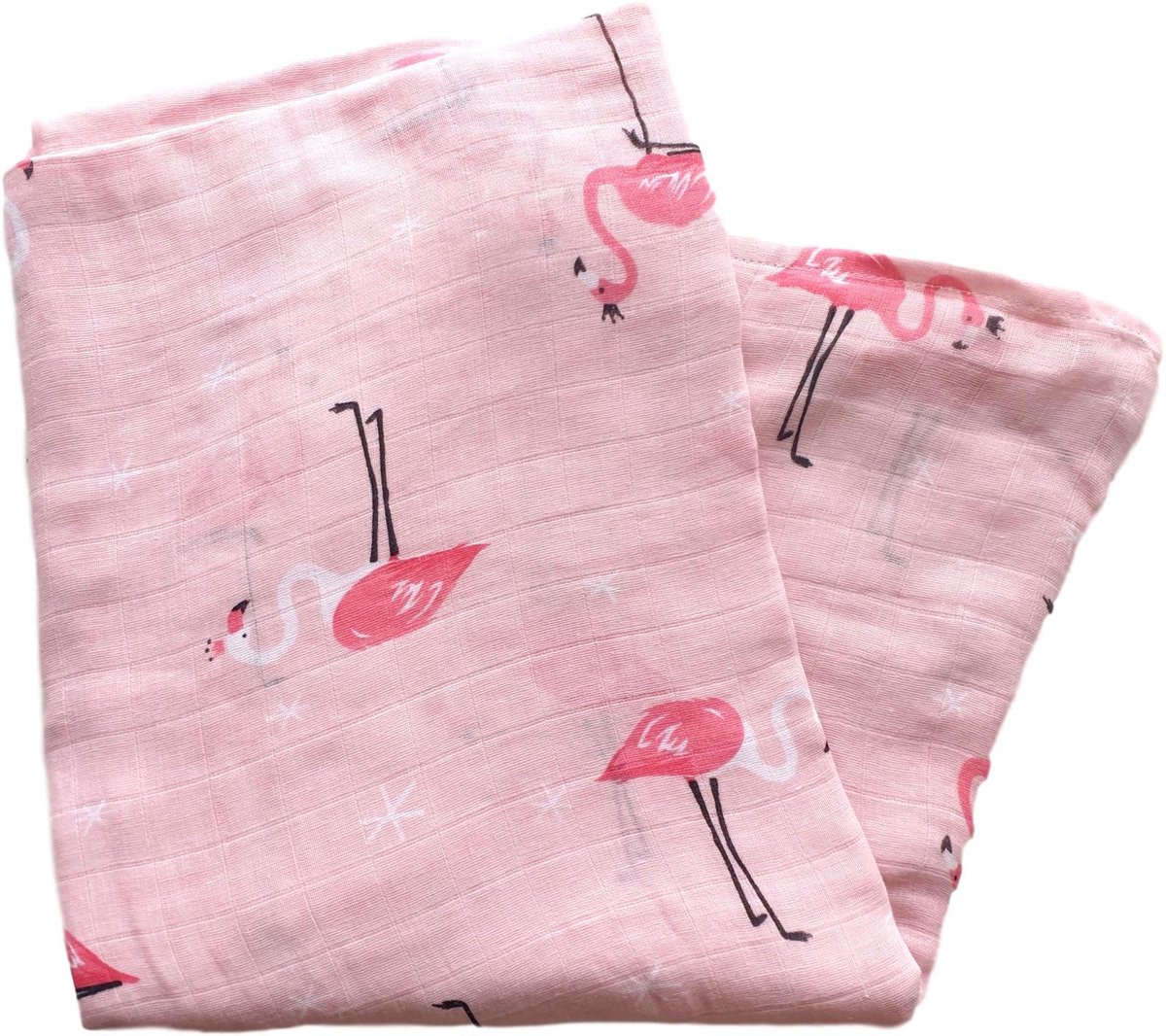 Swaddle doek XL - Flamingo roze - Happy Flute