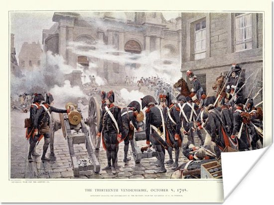 Illustratie van Franse soldaten onder bevel van Napoleon poster 40x30 cm -  klein -... | bol.com
