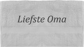 Handdoek - Liefste Oma - 100x50cm - Wit
