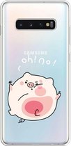 Voor Galaxy S10 Plus Lucency Painted TPU Protective (Hit The Face Pig)