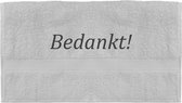 Handdoek - Bedankt - 100x50cm - Wit