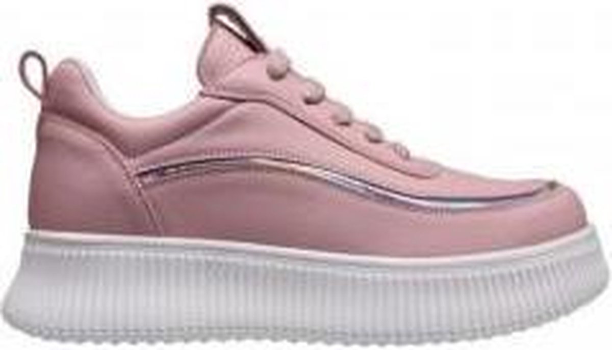 Ewoll Dames Sneaker met hoge zool - roze/zilver - Maat 37