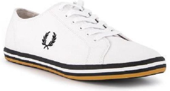 Fred Perry Kingston Twill 200 / White - Pour Homme Chaussures pour femmes  En Toile /... | bol.