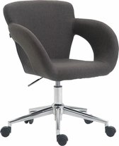 Chaise de bureau Clp EDISON, réglage en hauteur de l'assise en continu, avec accoudoirs, mécanisme d'inclinaison, revêtement en tissu - gris foncé