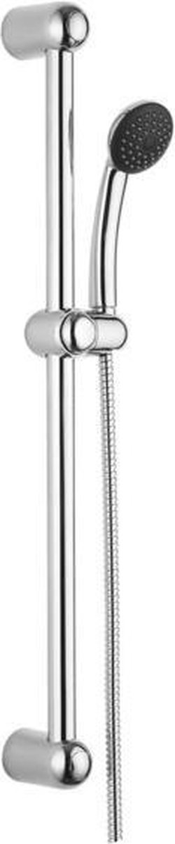Nemo Go complete doucheset verchroomd 66 cm handdouche 1 jet glijstang met verstelbare handdouchehouder 66 cm flexibel 150 cm