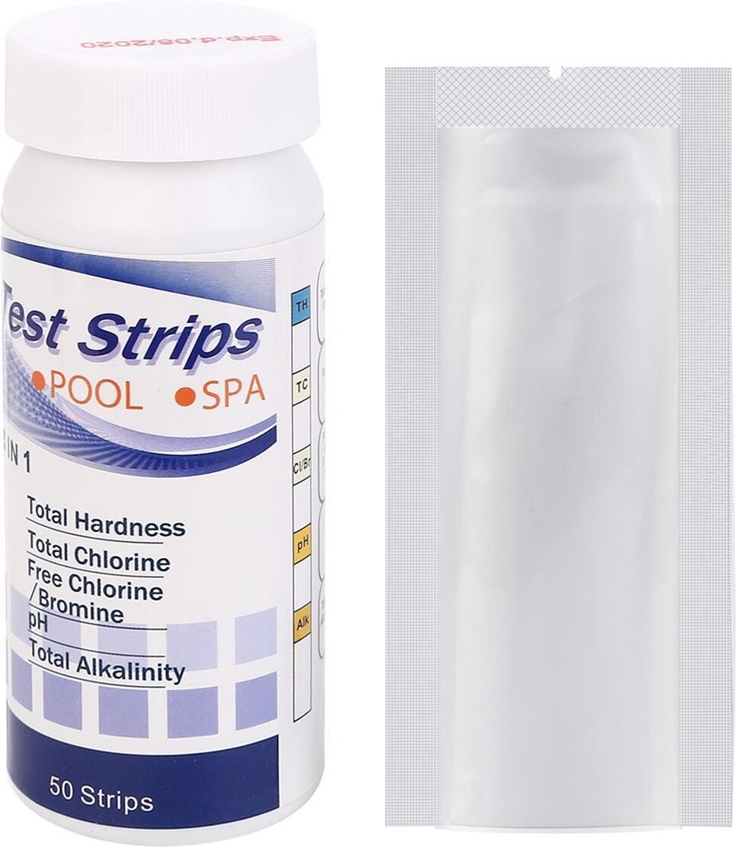 Zwembad, Spa, Jacuzzi test strips 5 in 1 50 strips Alles in een
