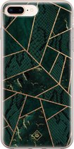 iPhone 8 Plus/7 Plus hoesje siliconen - Abstract groen | Apple iPhone 8 Plus case | TPU backcover transparant