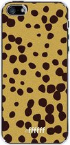 iPhone SE (2016) Hoesje Transparant TPU Case - Cheetah Print #ffffff