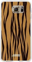 Samsung Galaxy S6 Hoesje Transparant TPU Case - Tiger Print #ffffff