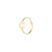 Nana  Dames Ring met letter U  - goudkleurig ringen met initiaal - Vrouwen Liefde Cadeau-Vriendschapsring - Relatie Ringen