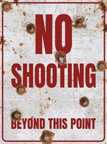 Signs-USA - No Shooting - bullets - Wandbord - 33 x 44 cm