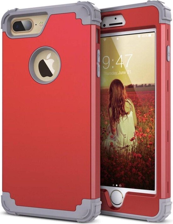 Apple iPhone 7 Plus - Coque arrière pour iPhone 8 Plus - Rouge - Antichoc -  Armure | bol