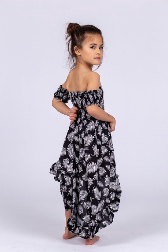 Kinder jurk, Zwart, Black Palm, Our Pearls, one size, super stretch... bol.com
