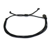 Chibuntu® - Zwarte Armband Heren - Strings armbanden collectie - Mannen - Armband (sieraad) - One-size-fits-all