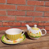 Tea for One Thee Set Theepot van Gilde porselein