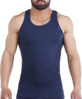 Embrator 2-stuks mannen Tank-Top met Racerback donkerblauw maat L