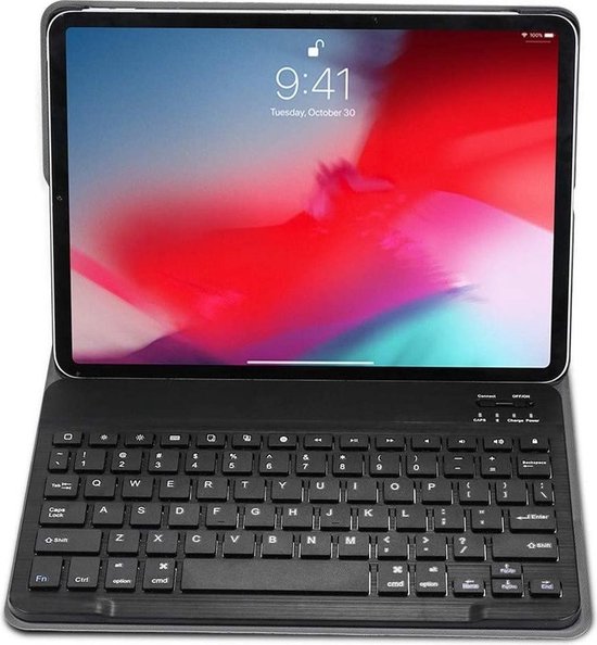 eindeloos paling Scheiding iPad Pro 12,9 Inch 2018 hoes met afneembaar toetsenbord zwart | bol.com
