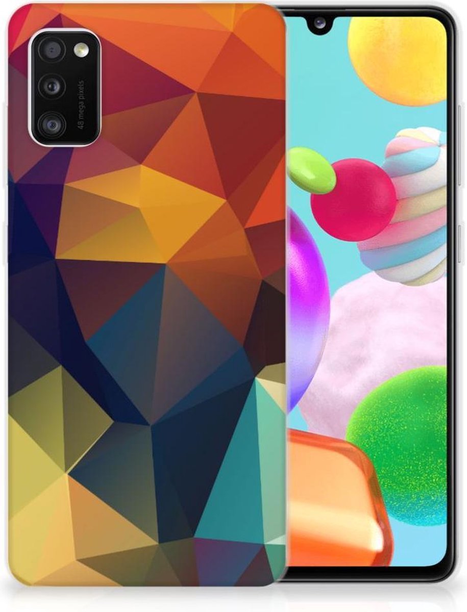 Samsung Galaxy A41 TPU Hoesje Polygon Color
