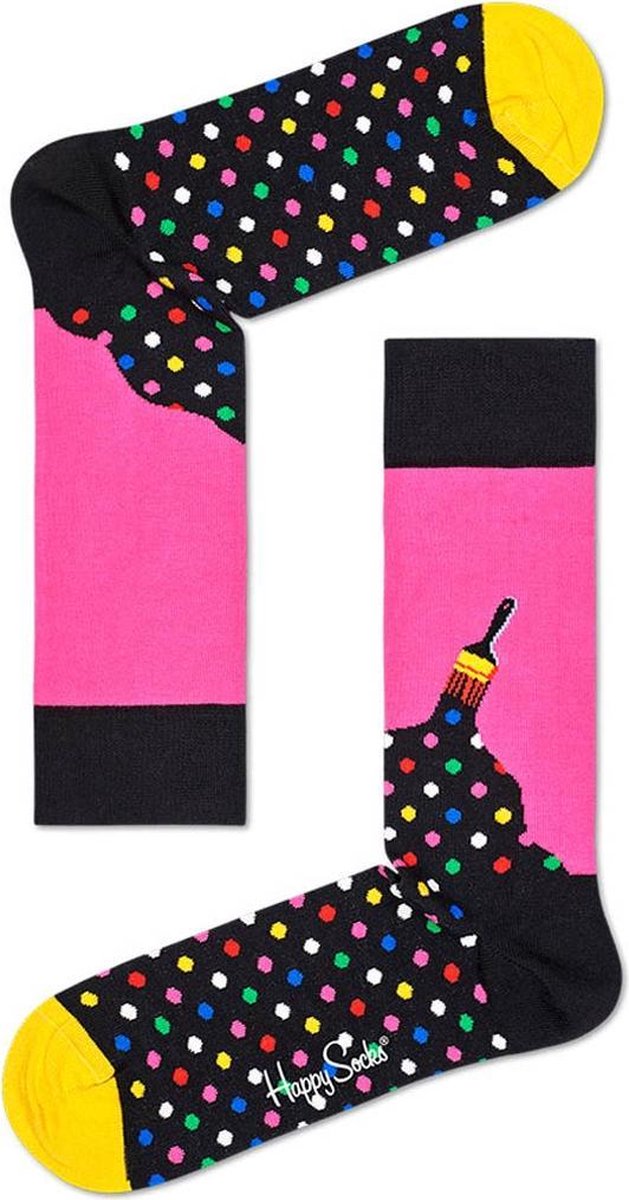 Paint Happy Socks Unisex Zwart