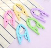 10 stuks opvouwbare kledinghangers pastel kleuren