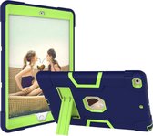 iPad Mini 4/5 Hoes - Schokbestendige Back Cover - Hybrid Armor Case - Blauw/Groen